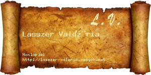 Lasszer Valéria névjegykártya